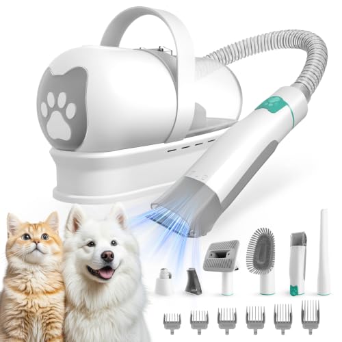 Pet Grooming Vacuum Kit with Clipper and Nail Grinder