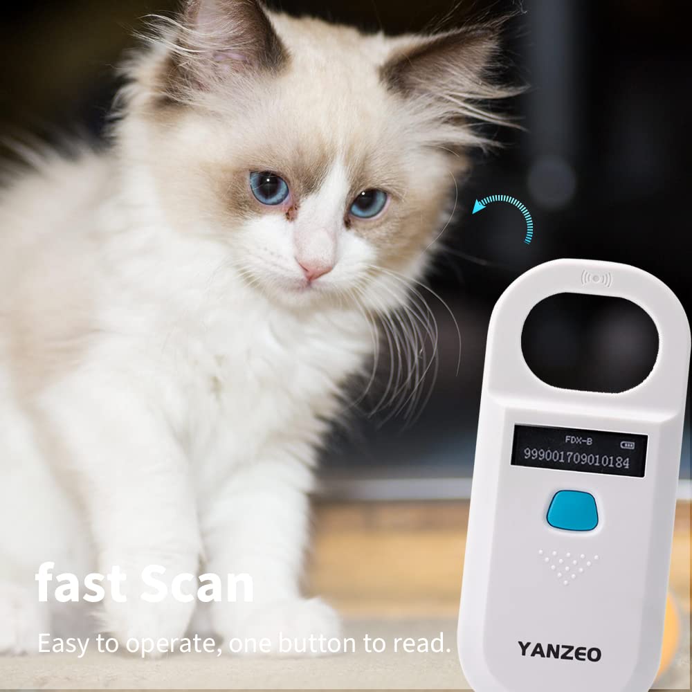 Rechargeable Pet Microchip Scanner with RFID Animal ID Reader