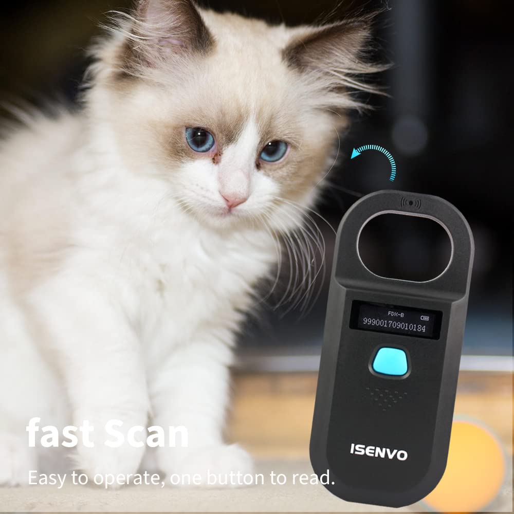 Rechargeable RFID Pet Microchip Scanner with Animal ID Reader