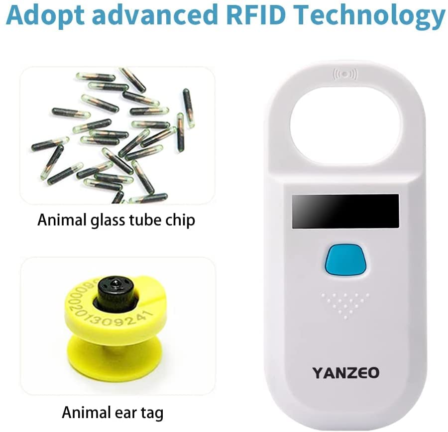 Rechargeable Pet Microchip Scanner with RFID Animal ID Reader