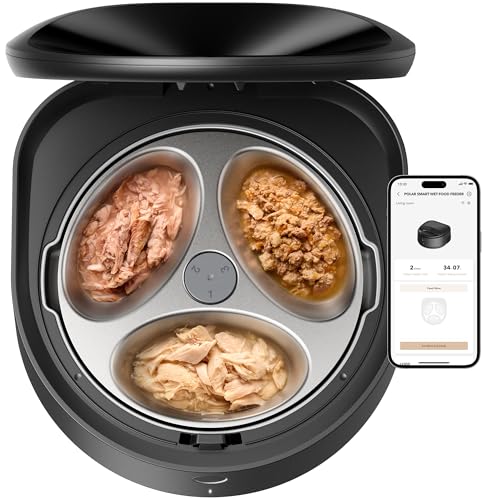 Refrigerated Automatic Cat Feeder with Stainless Steel Bowl