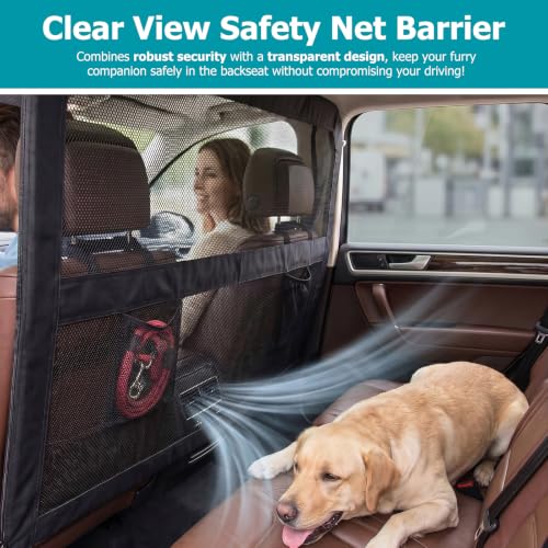 CJYMMFAN Dog Barrier for Car Back Seat & Cargo Area with Wider Coverage