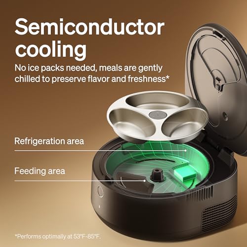 Refrigerated Automatic Cat Feeder with Stainless Steel Bowl