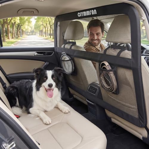 CJYMMFAN Dog Barrier for Car Back Seat & Cargo Area with Wider Coverage