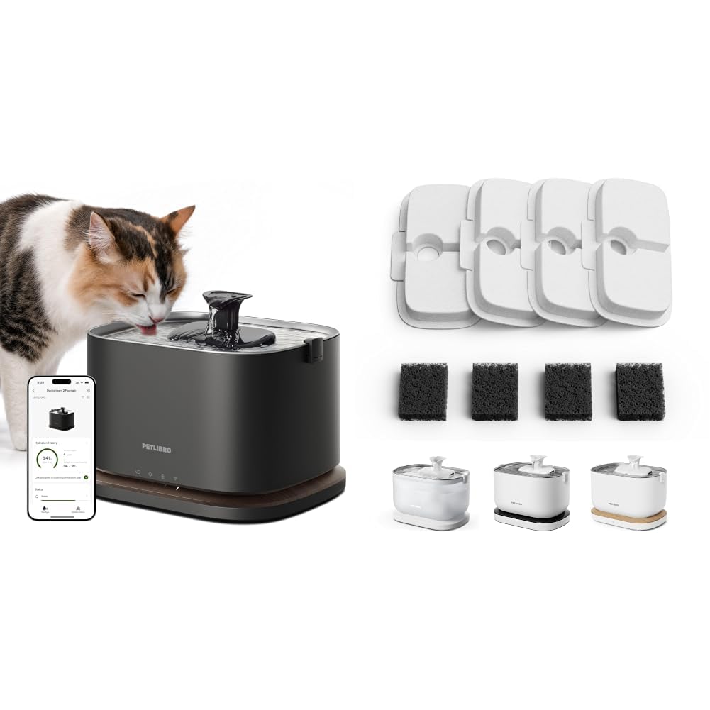 Cordless Smart Pet Water Fountain with App Monitoring