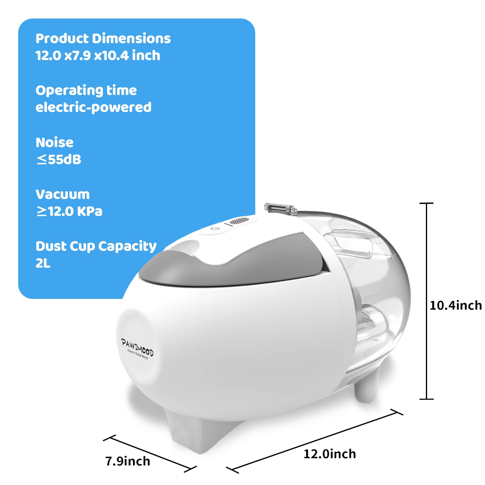 5-in-1 Pet Grooming Vacuum Kit with Clipper and Steam Brush
