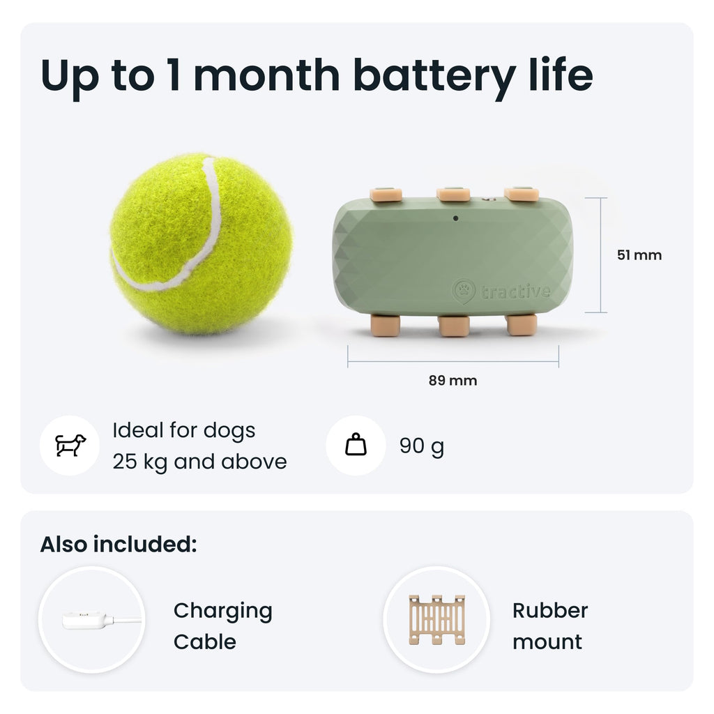 XL Smart GPS Dog Tracker with Real-Time Location and Health Alerts