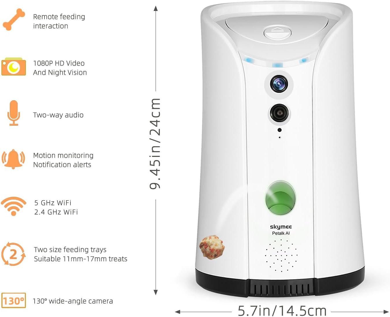 SKYMEE Dog Camera Treat Dispenser