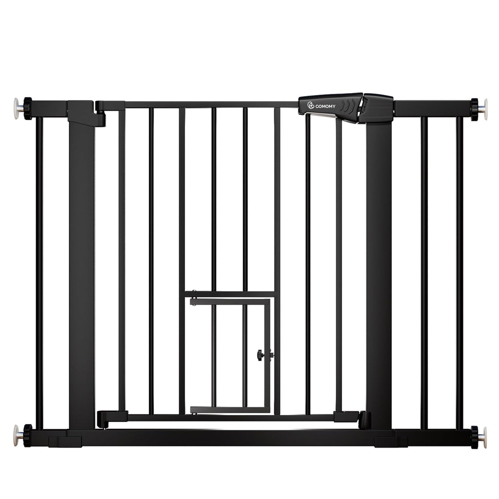 Extra Wide Tall Pet Safety Gate with Walk Through Pet Door