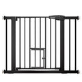 Extra Wide Tall Pet Safety Gate with Walk Through Pet Door