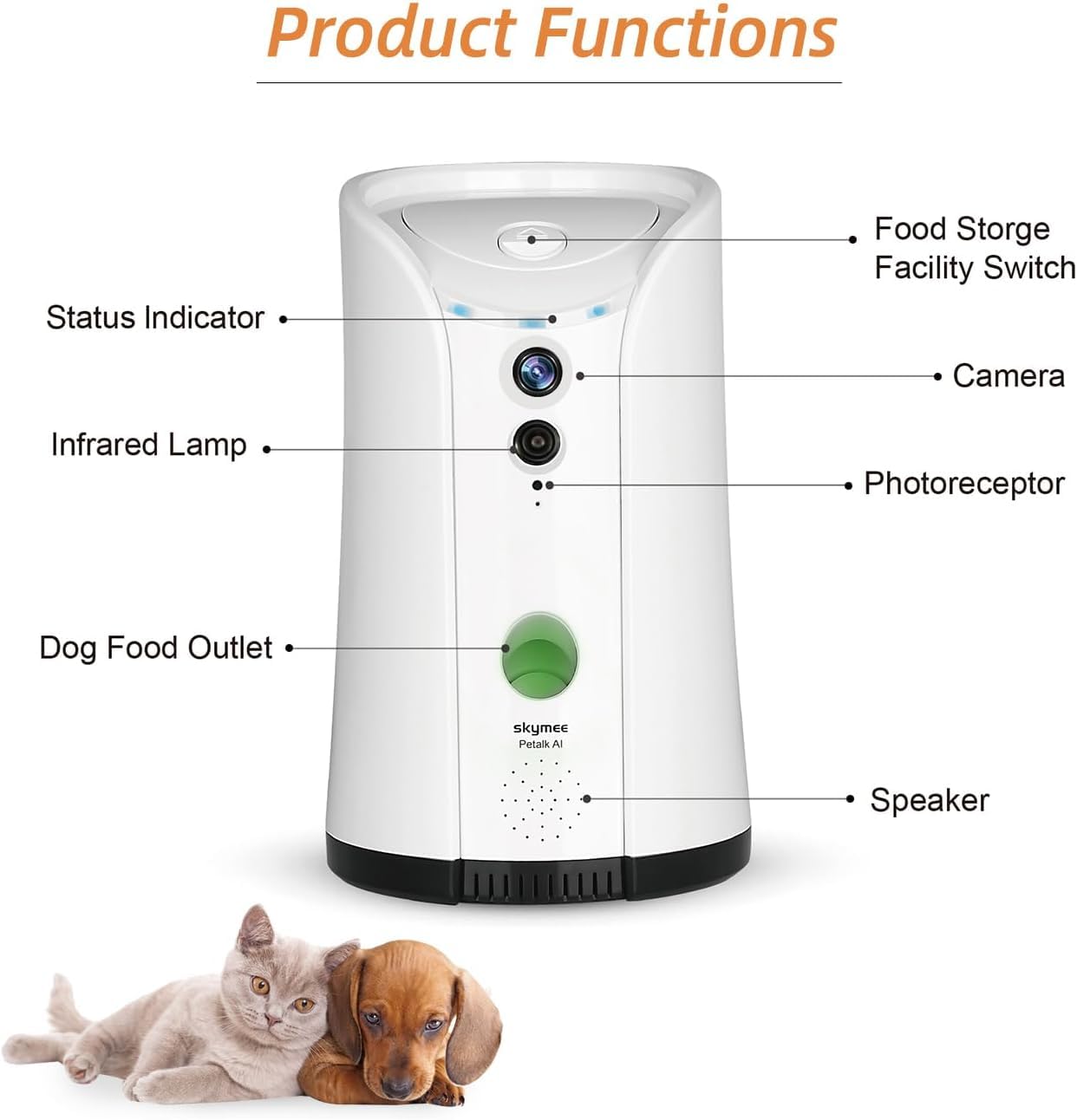 SKYMEE Dog Camera Treat Dispenser