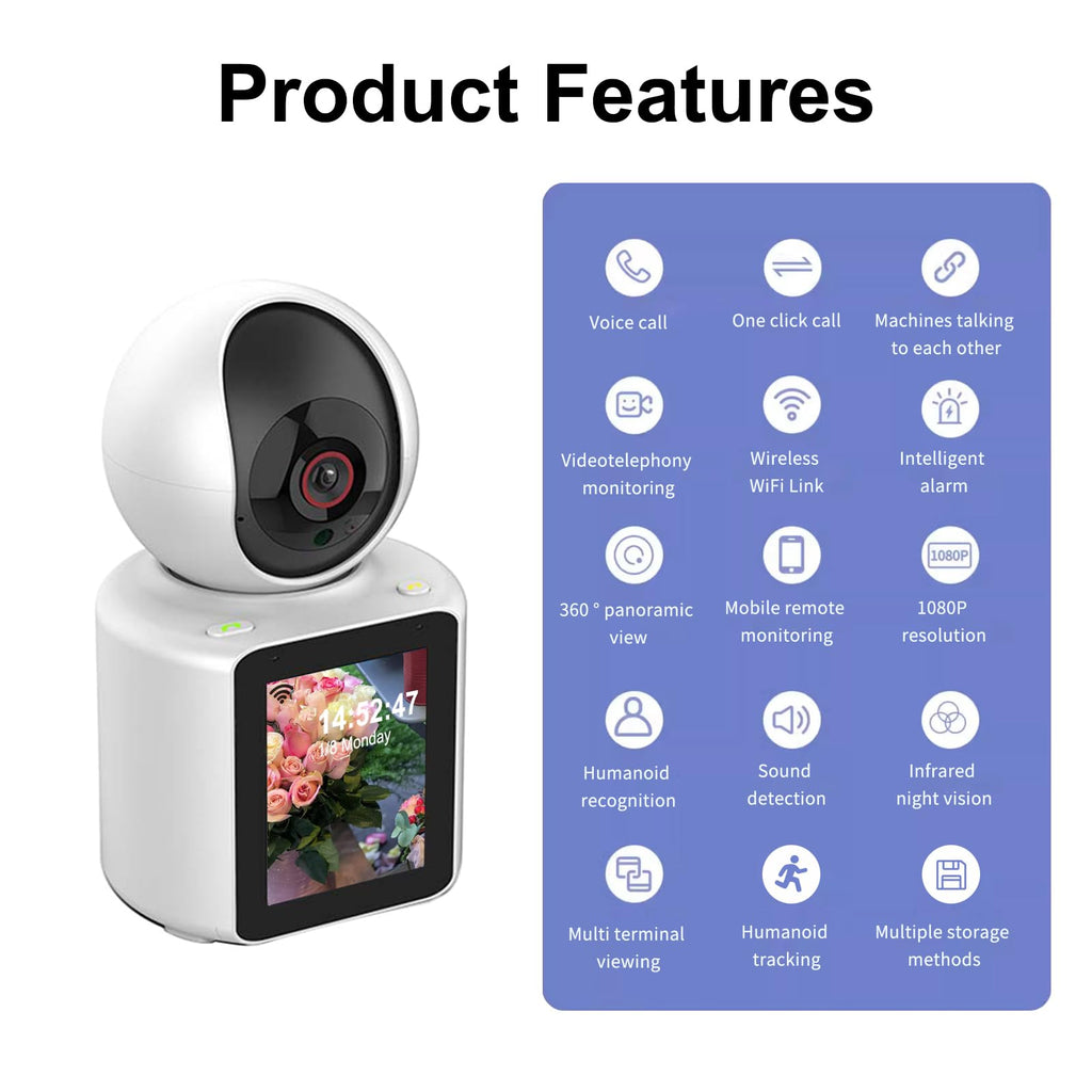 Two-Way Video Pet Camera with HD Screen and Remote Monitoring
