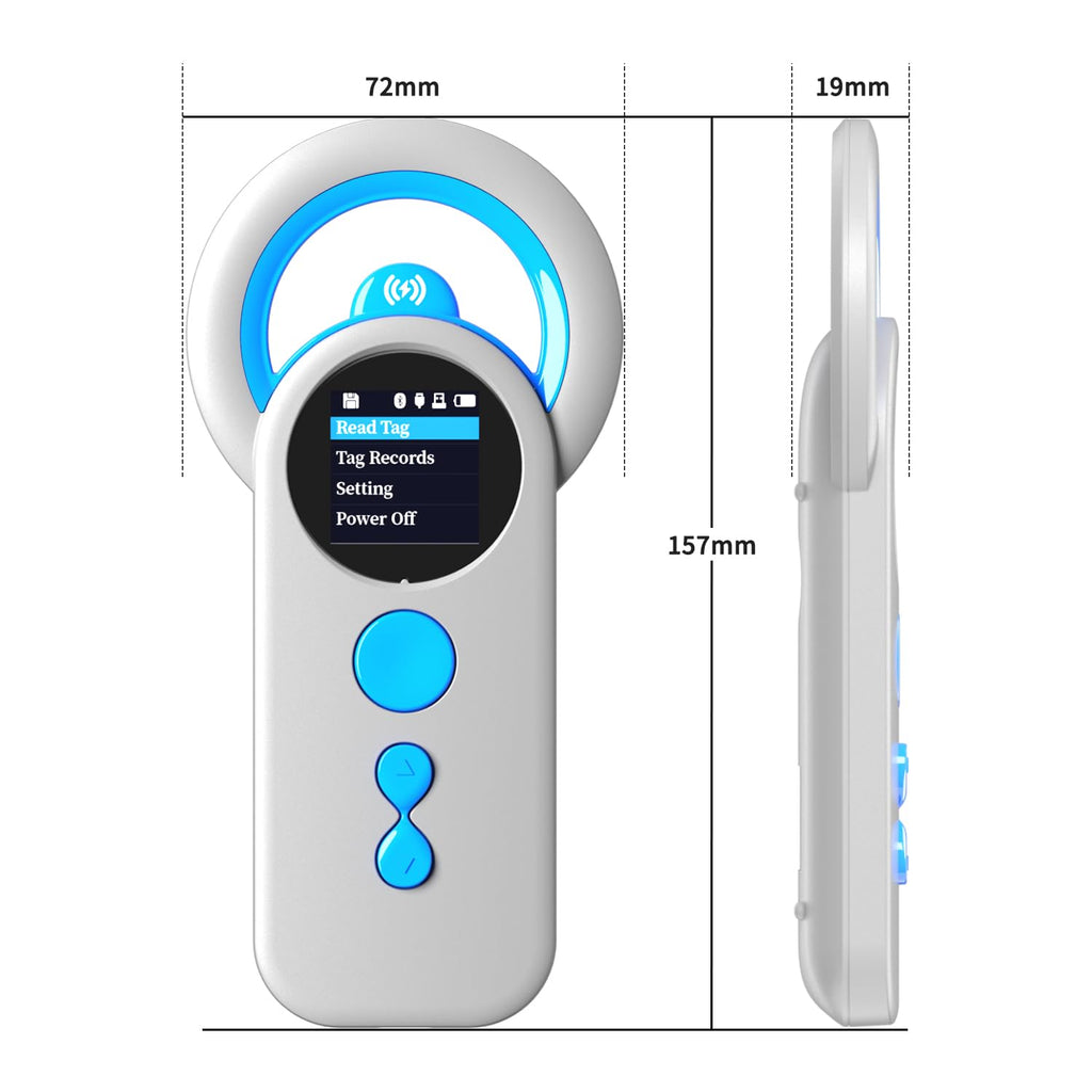 Rechargeable Pet Microchip Scanner with RFID Animal ID Reader