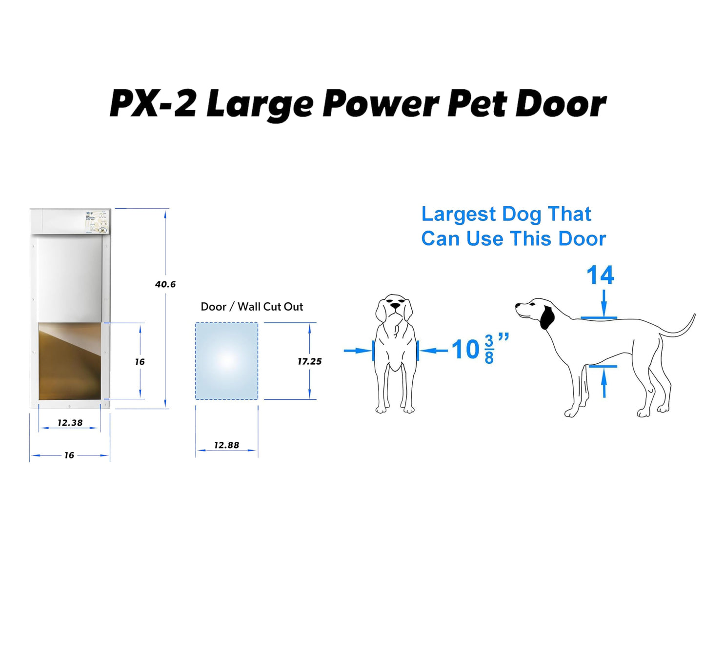 High Security Automatic Electronic Pet Door for Large Dogs