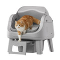 Open Top Automatic Self Cleaning Cat Litter Box with Safety Sensors