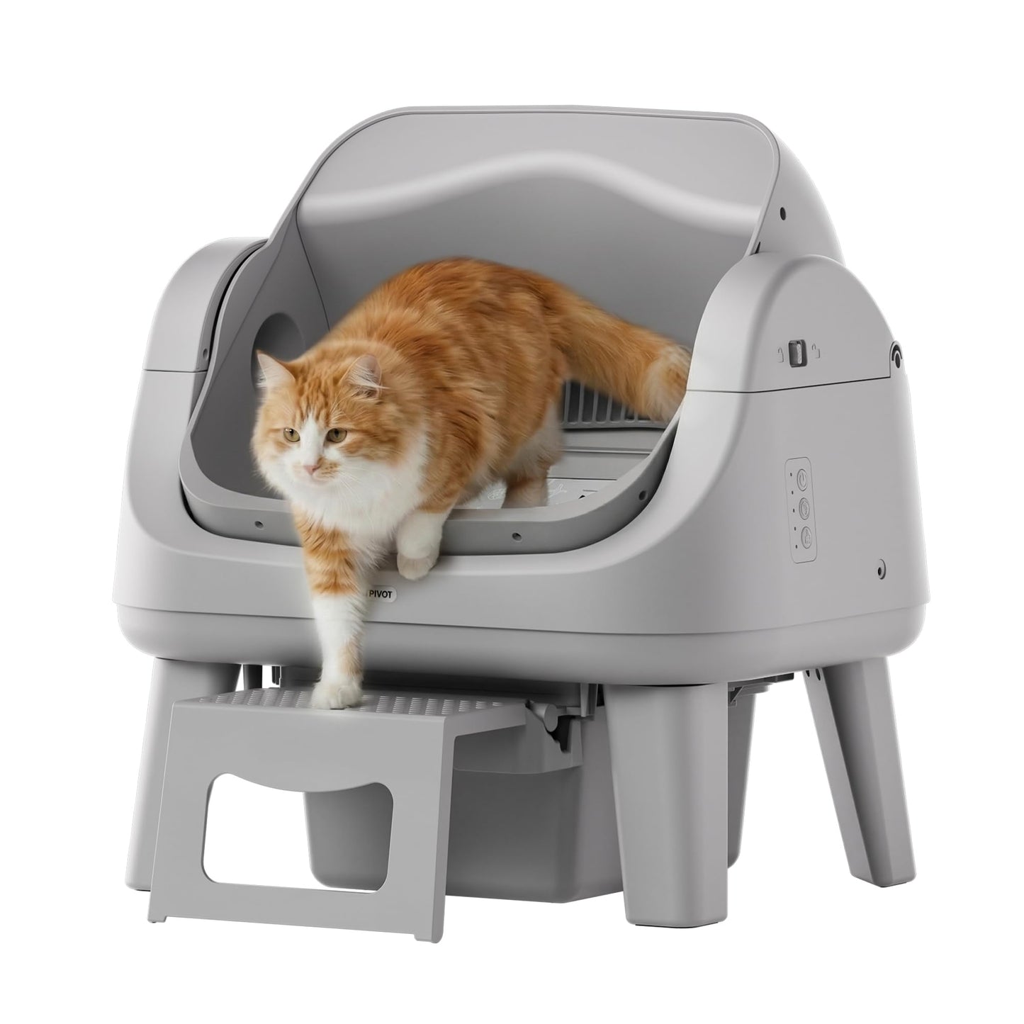 Open Top Automatic Self Cleaning Cat Litter Box with Safety Sensors