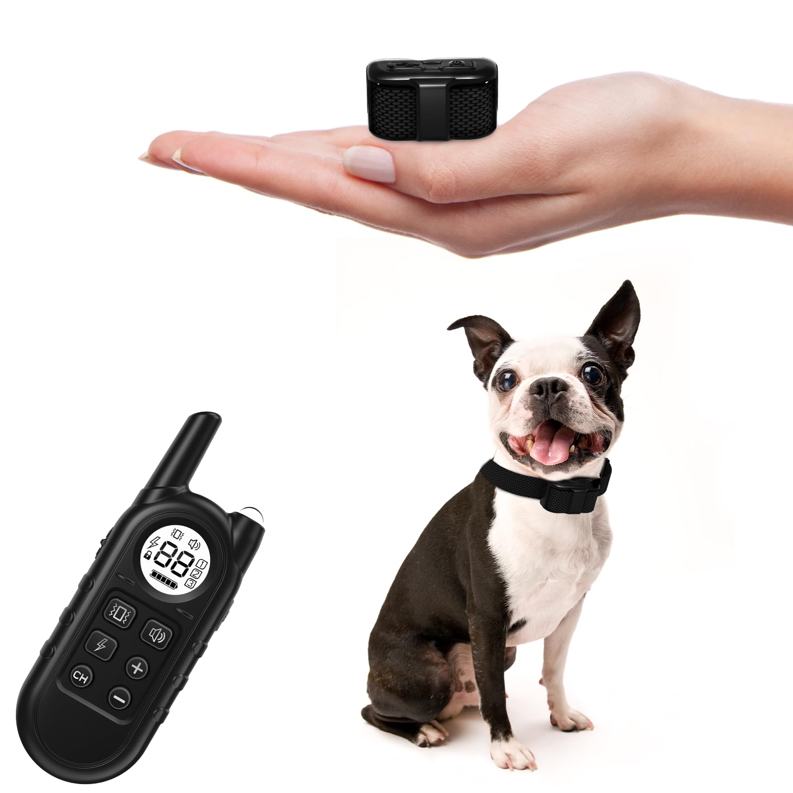 Compact Waterproof Dog Training Collar with Remote Control