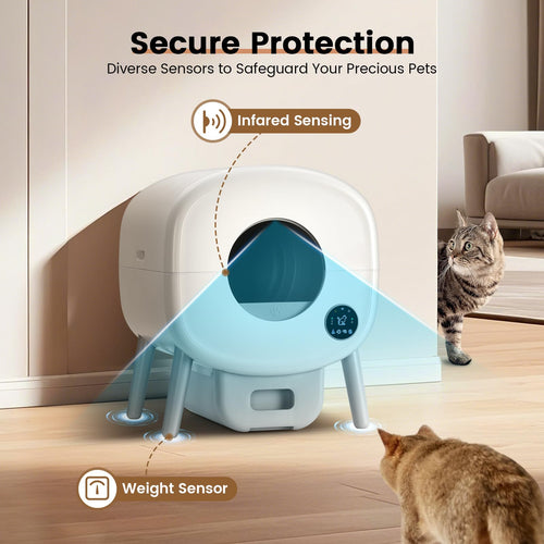 Automatic Self Cleaning Cat Litter Box with App Control