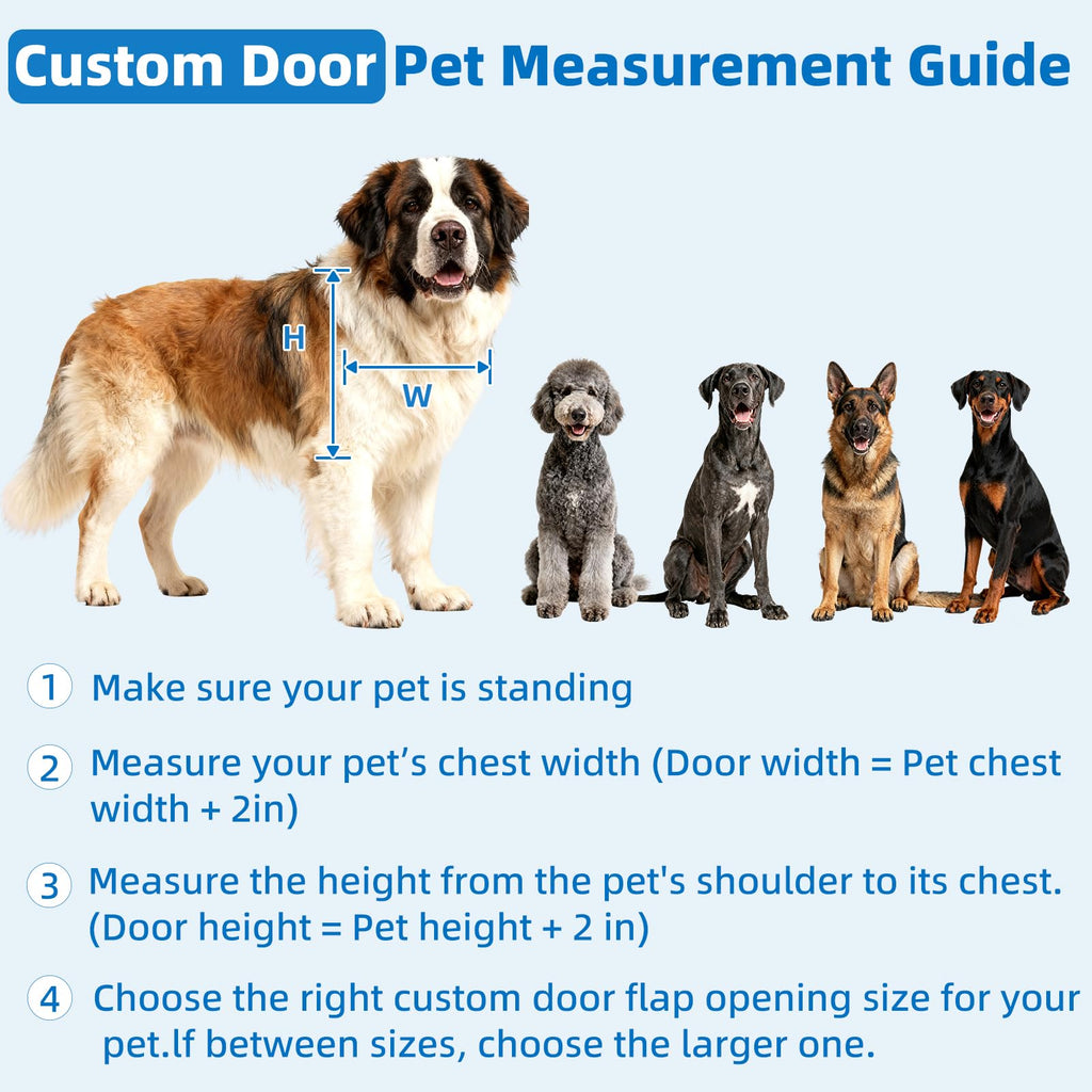 Electronic Smart Pet Door with Automatic Locking and Safety Sensors