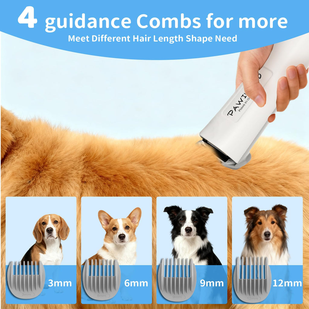 5-in-1 Pet Grooming Vacuum Kit with Clipper and Steam Brush