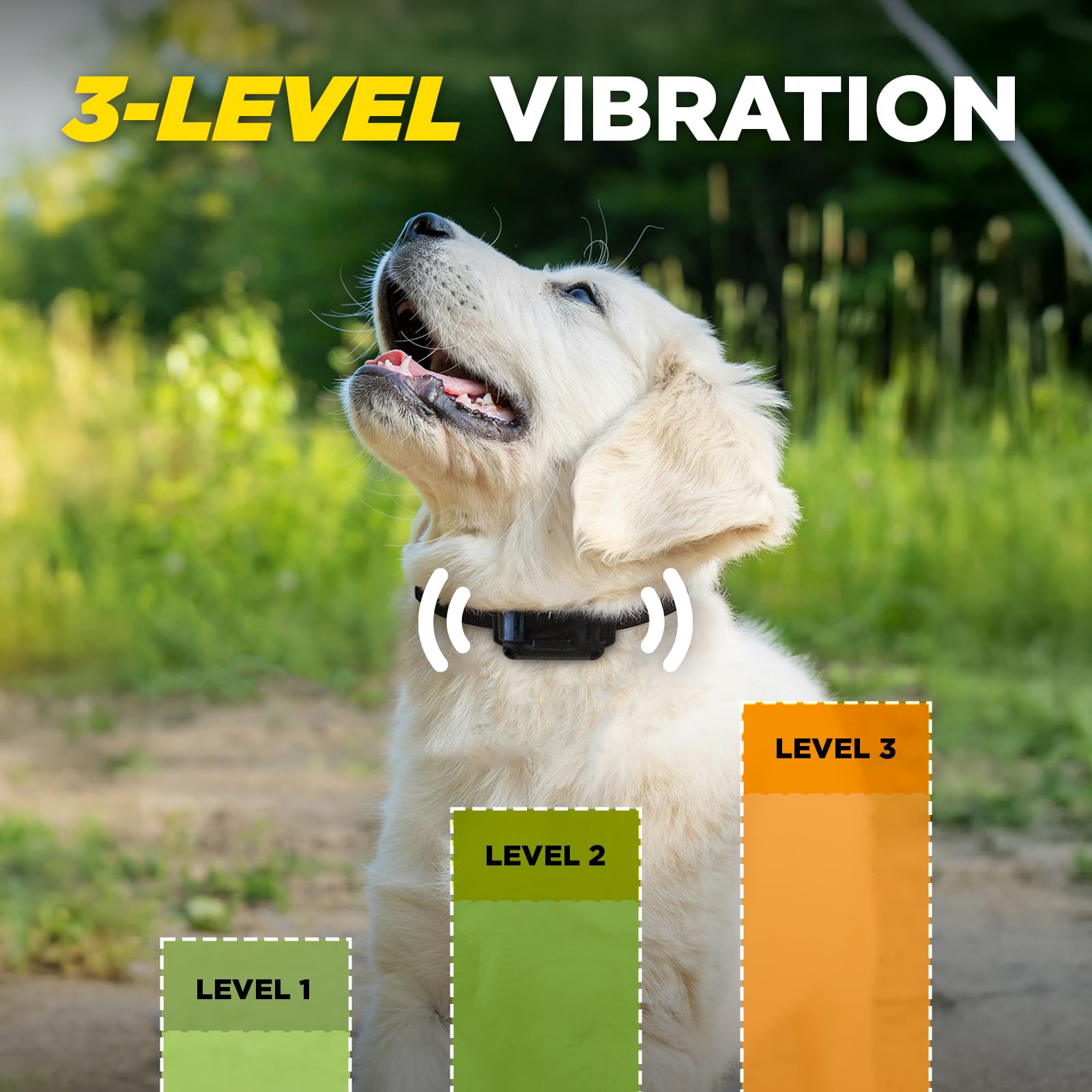 Rechargeable Vibration Anti Bark Dog Collar with Precision Sensor