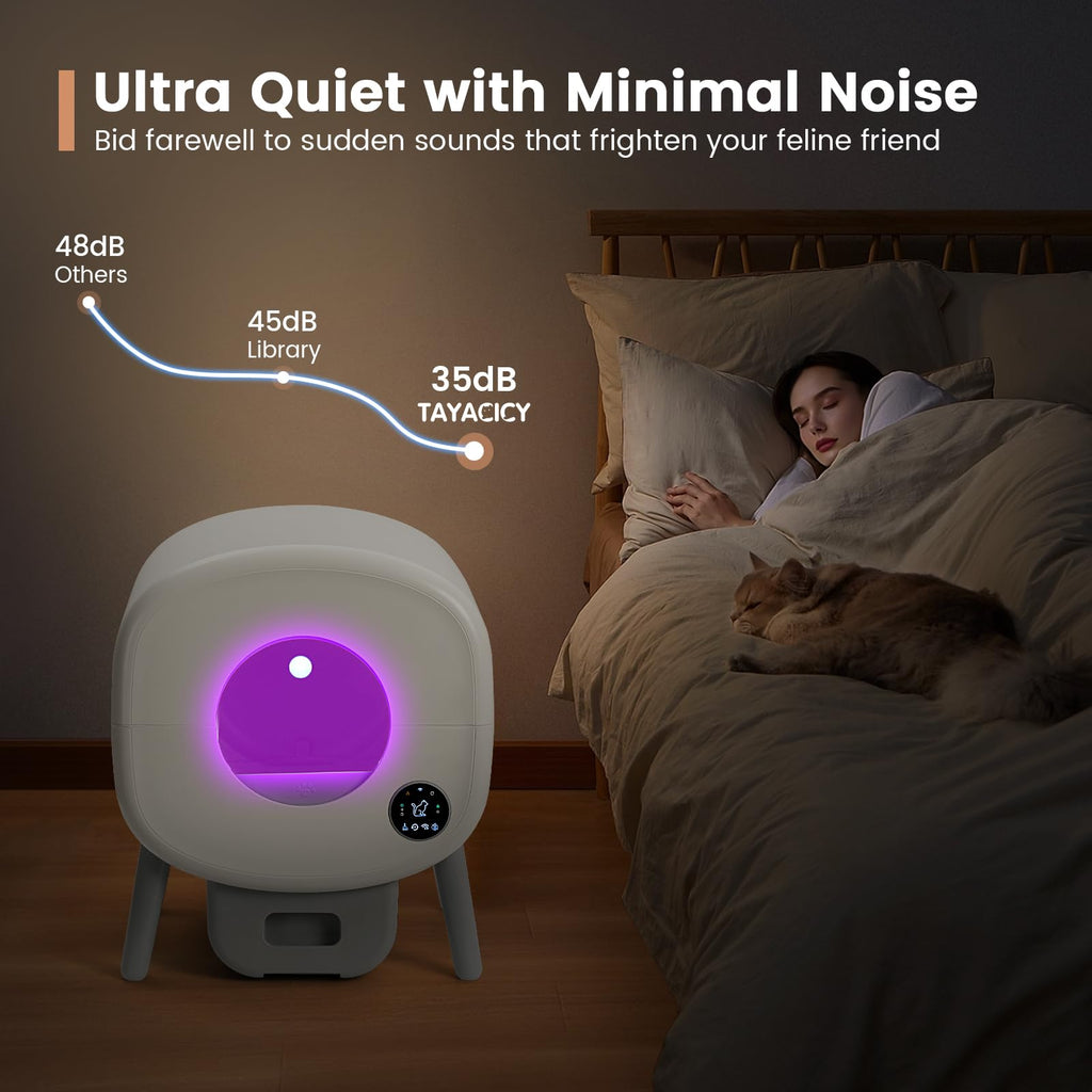 Automatic Self Cleaning Cat Litter Box with App Control