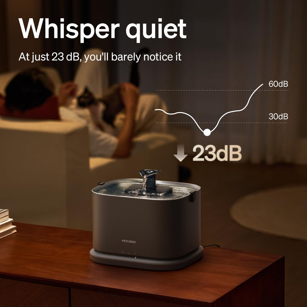 Smart Stainless Steel Pet Water Fountain with WiFi Monitoring