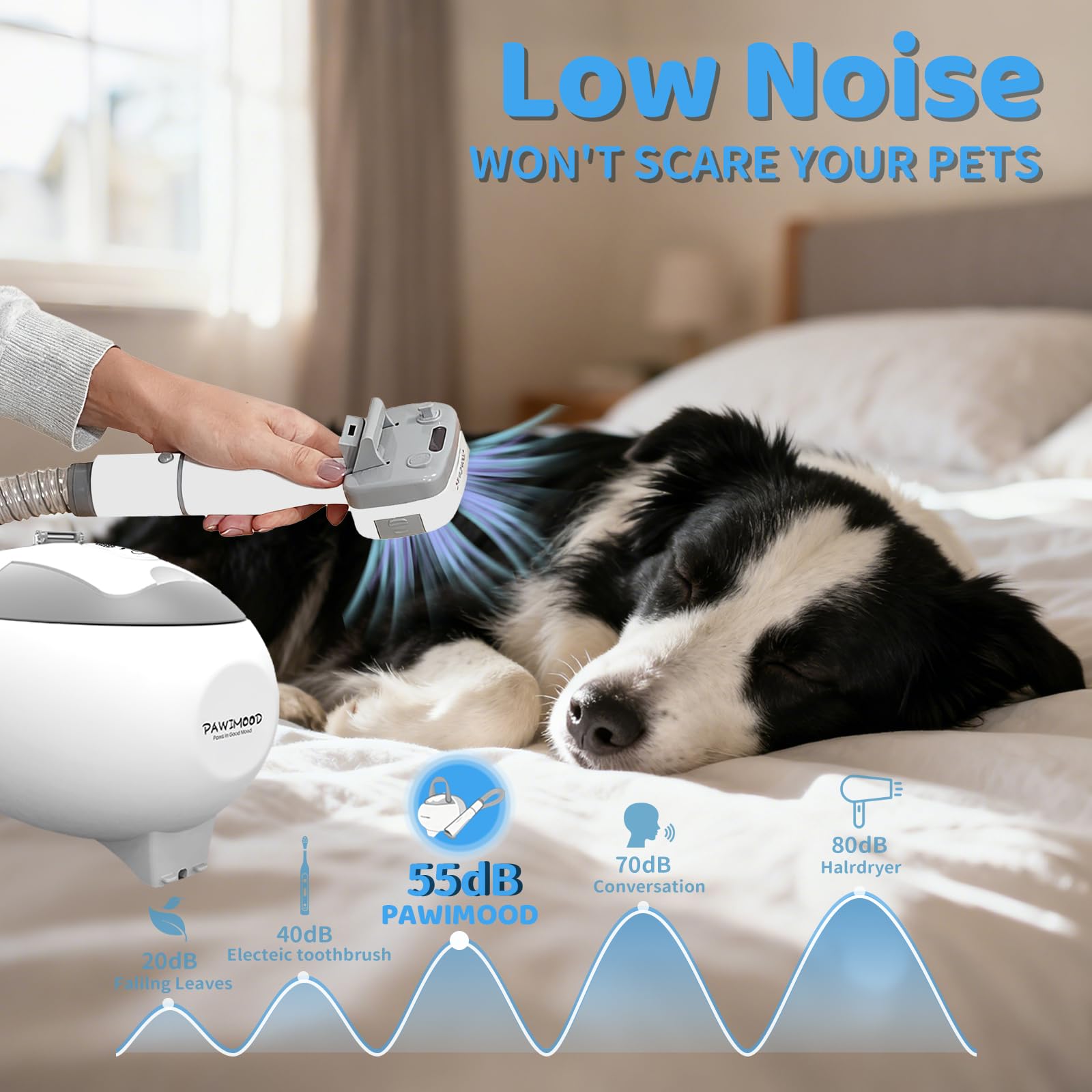 5-in-1 Pet Grooming Vacuum Kit with Clipper and Steam Brush