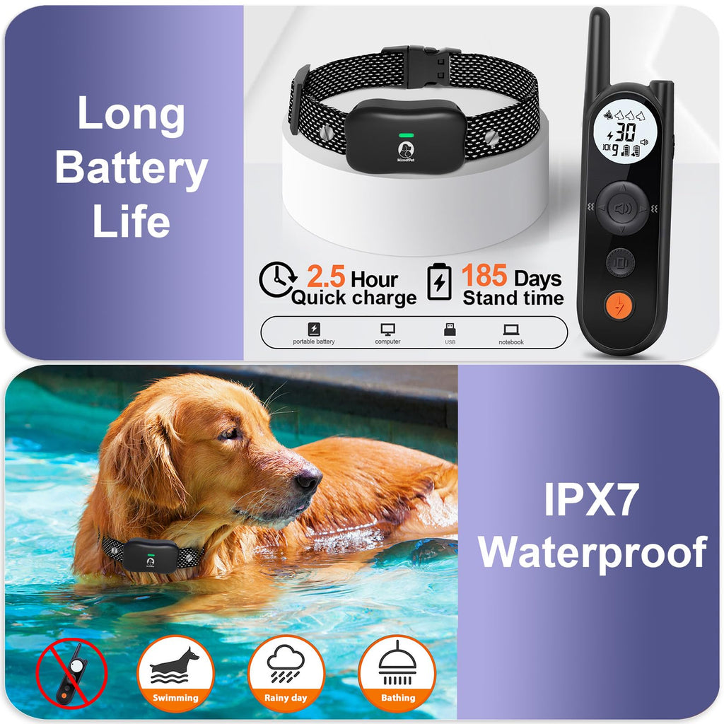 Wireless Dog Fence with Training Collar and Remote Control System