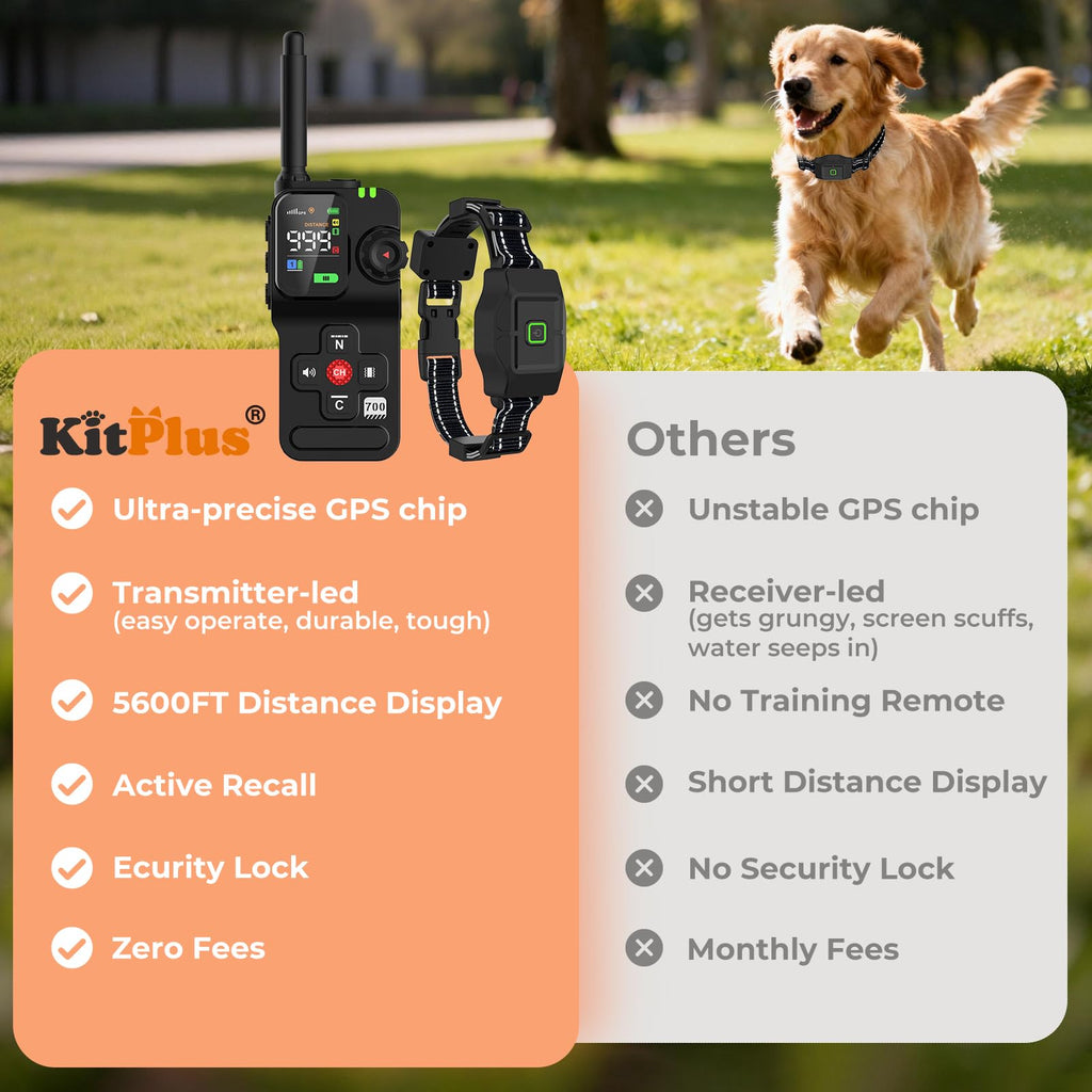 GPS Wireless Dog Fence with Remote Training Collar System