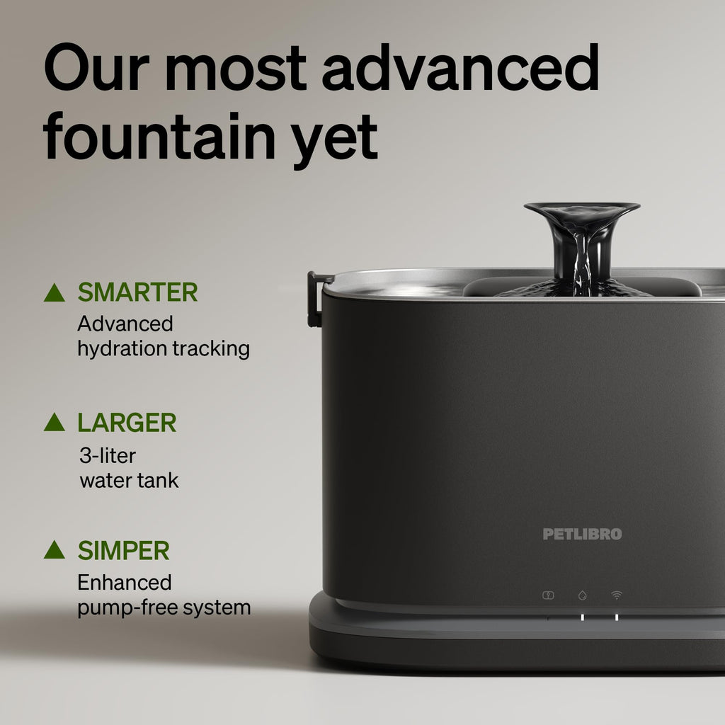 Smart Stainless Steel Pet Water Fountain with WiFi Monitoring