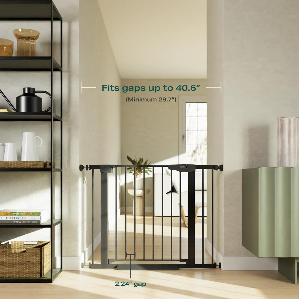 Extra Wide Pressure Mounted Pet Safety Gate for Doorways and Stairs