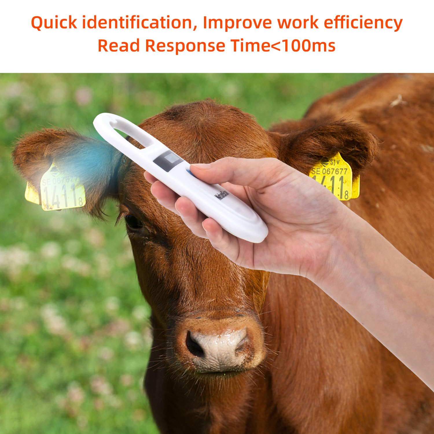 Bluetooth Pet Microchip Scanner with RFID Animal ID Reader