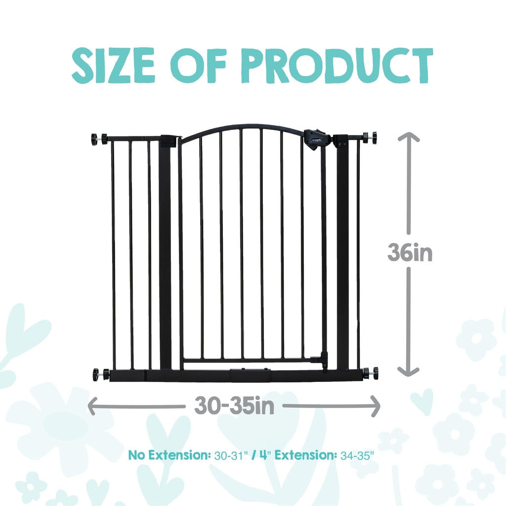 Extra Wide Walk Through Pet Safety Gate with Extension Kit