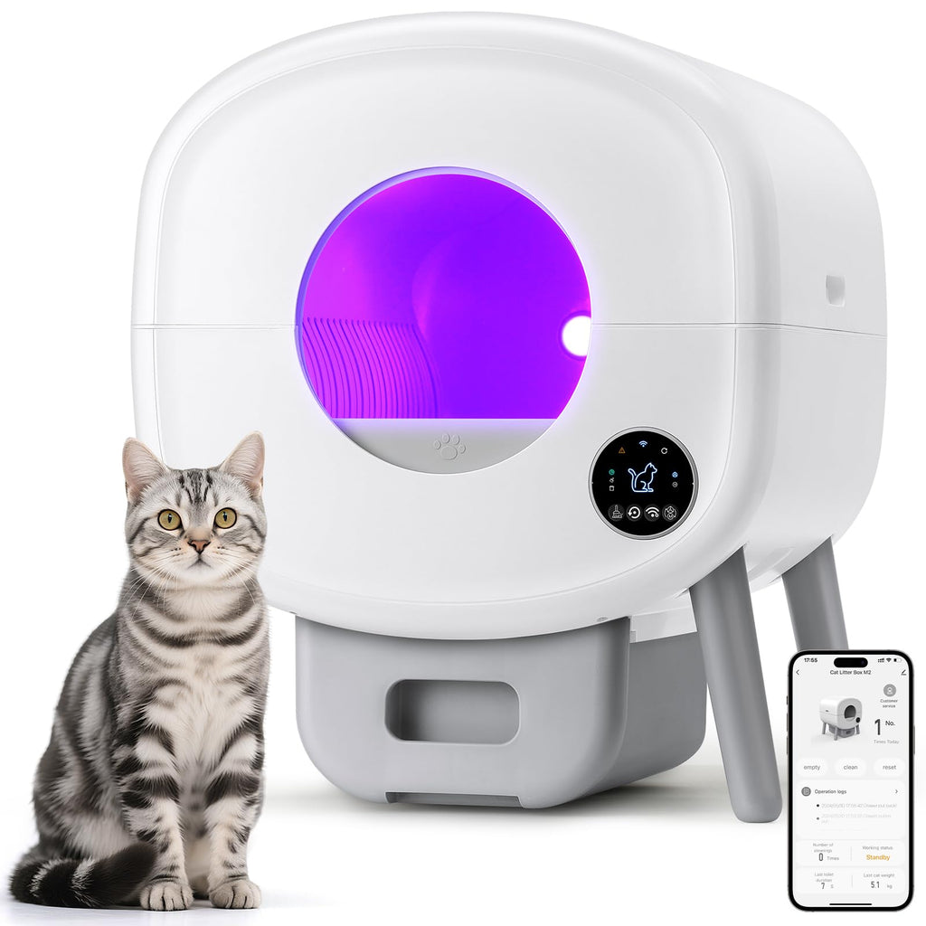 Automatic Self Cleaning Cat Litter Box with App Control