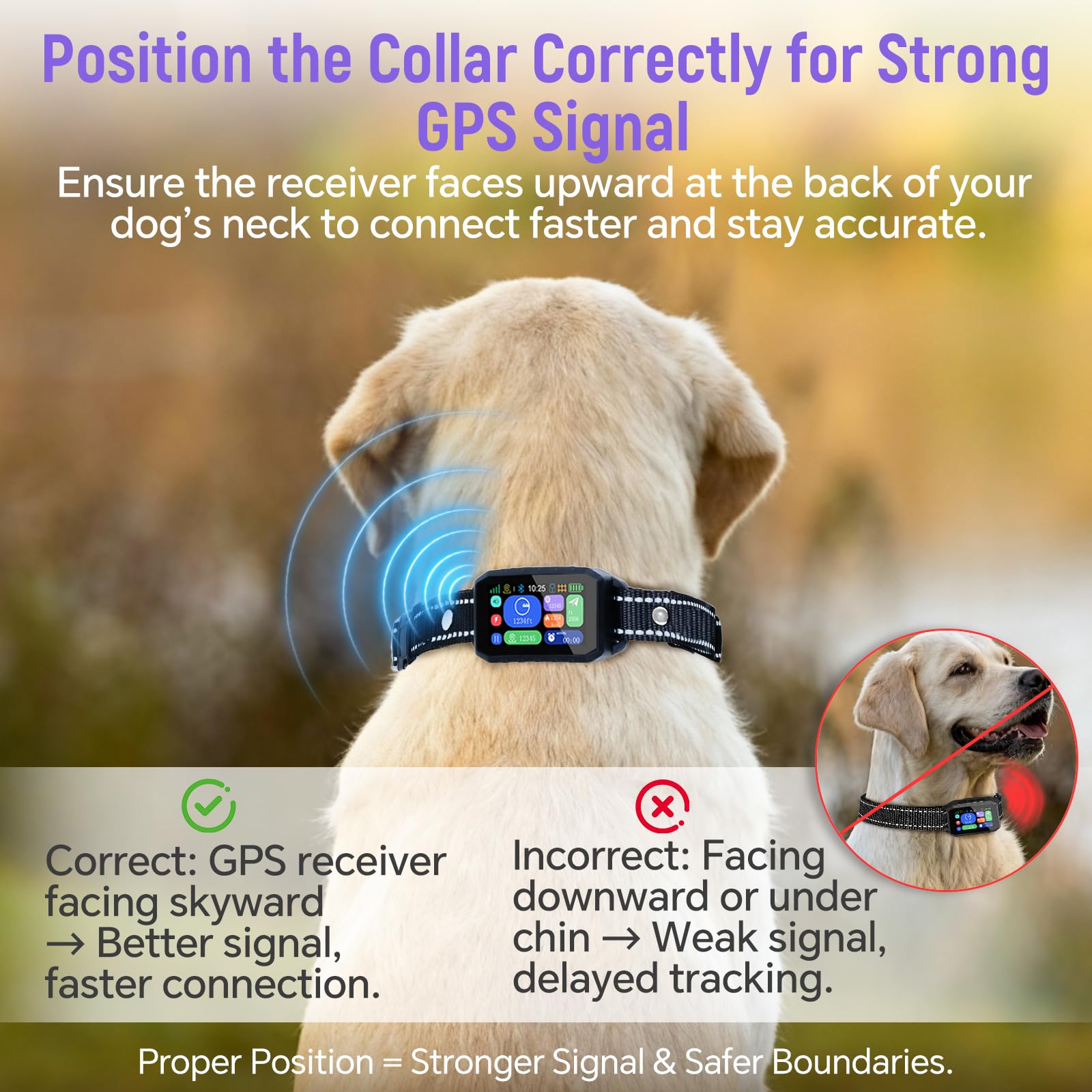 GPS Wireless Dog Fence with App Control and Training Modes