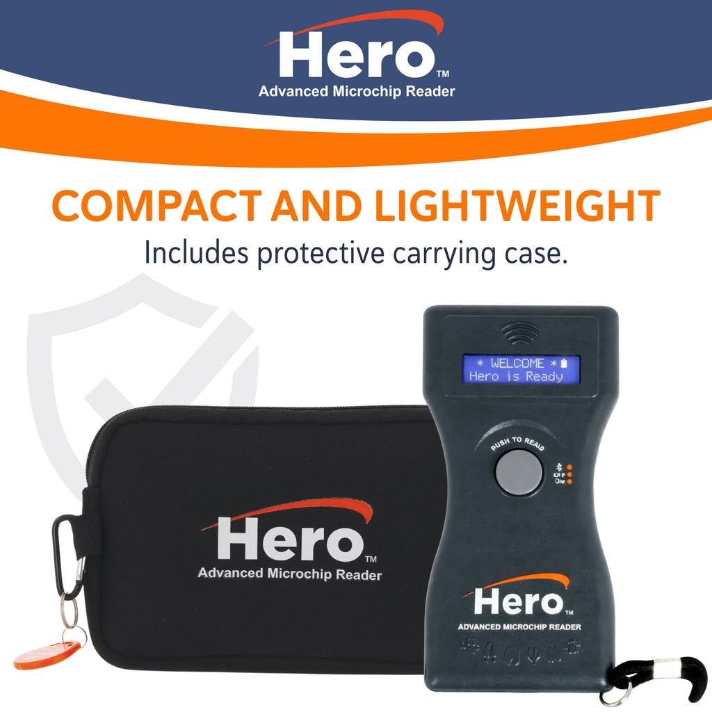 Universal Pet Microchip Scanner with Bluetooth and LCD Display