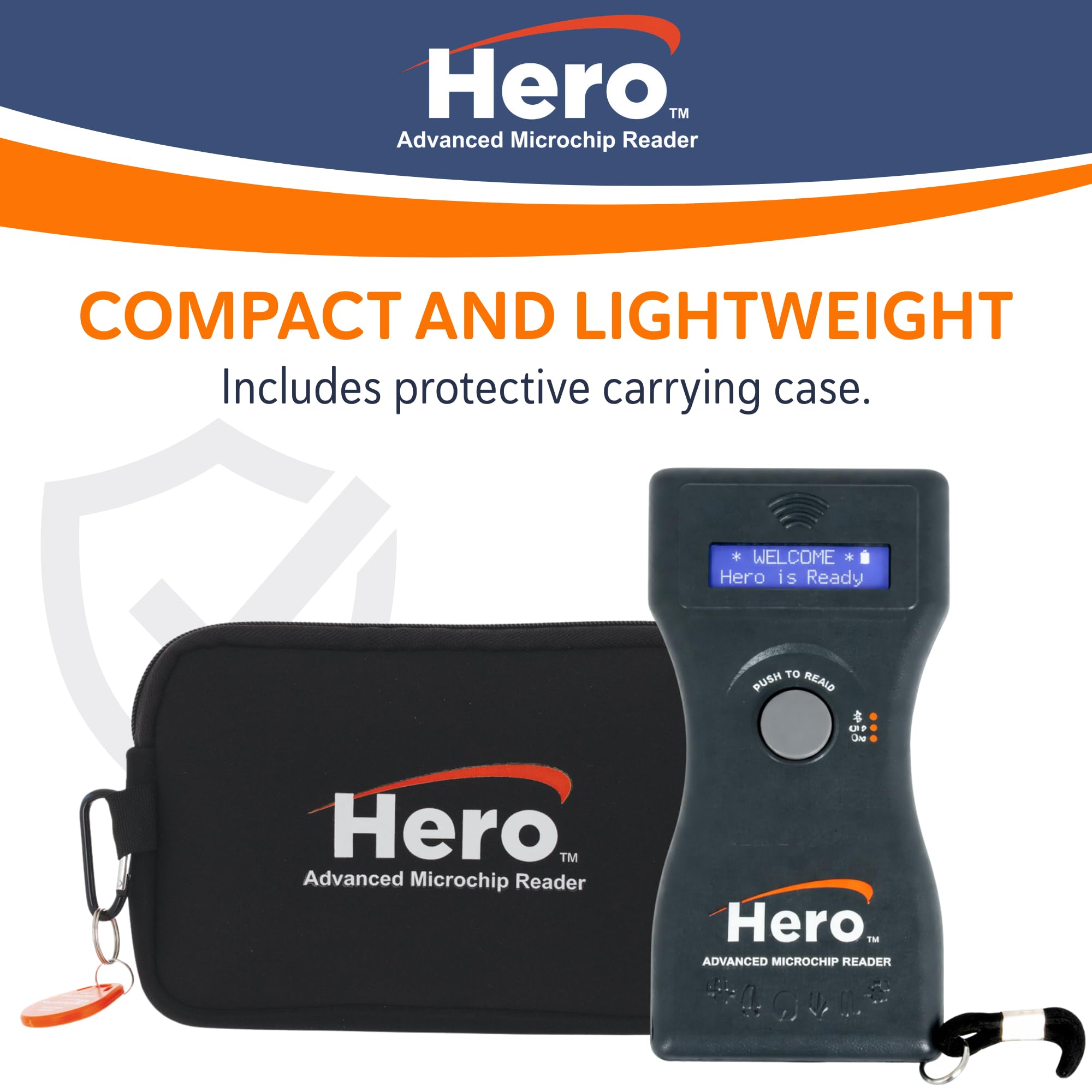 Universal Pet Microchip Scanner with Bluetooth and LCD Display