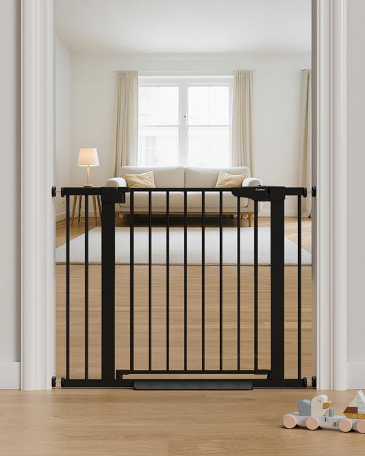 Extra Wide Pressure Mounted Pet Safety Gate for Doorways and Stairs