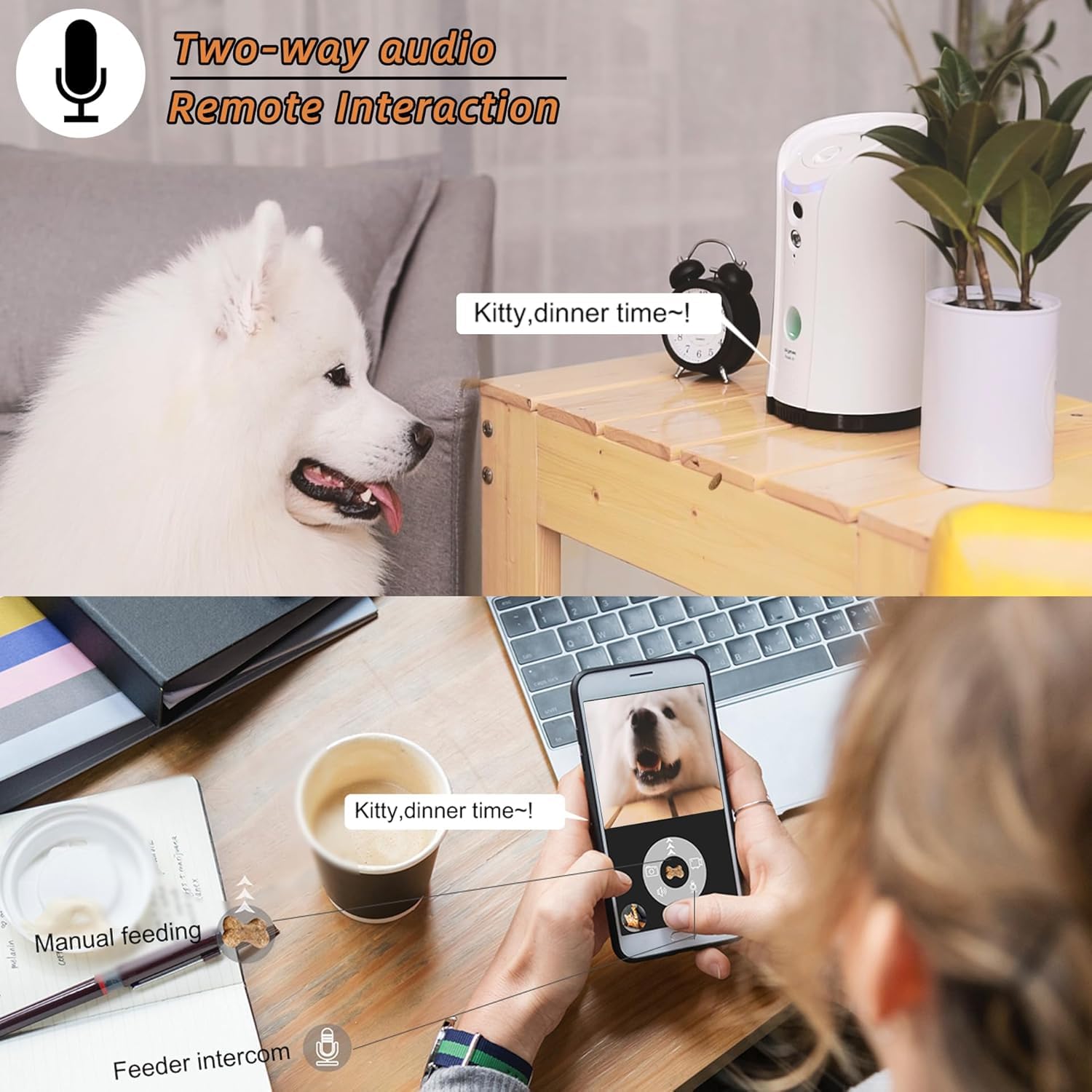 SKYMEE Dog Camera Treat Dispenser
