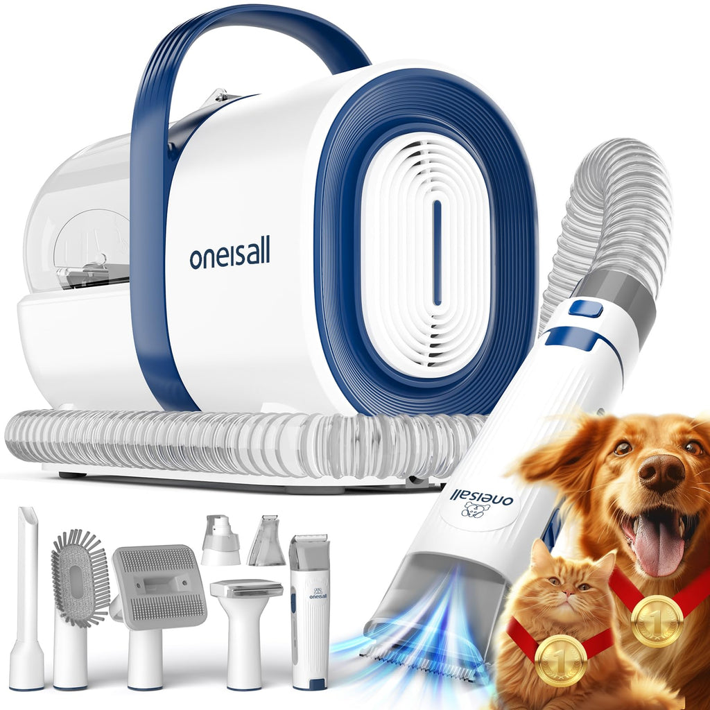 Pet Grooming Vacuum Kit with Clipper and Nail Grinder