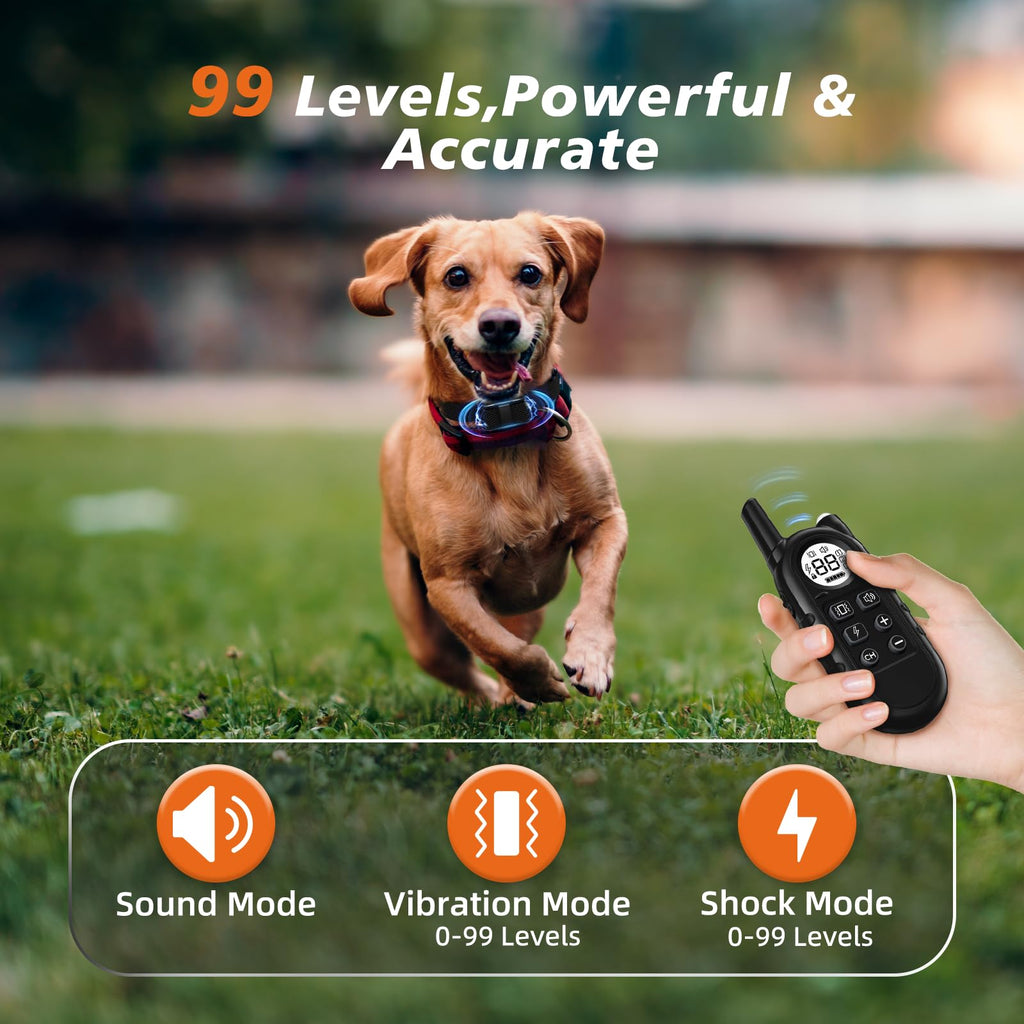 Compact Waterproof Dog Training Collar with Remote Control