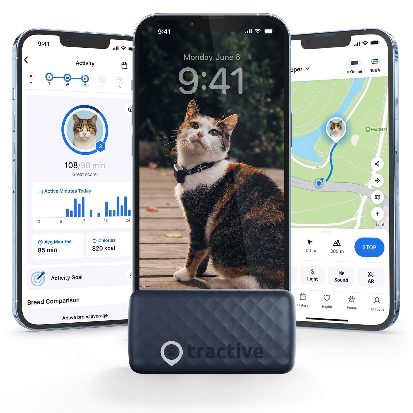 Smart Cat GPS Tracker with Real-Time Location and Wellness Monitoring