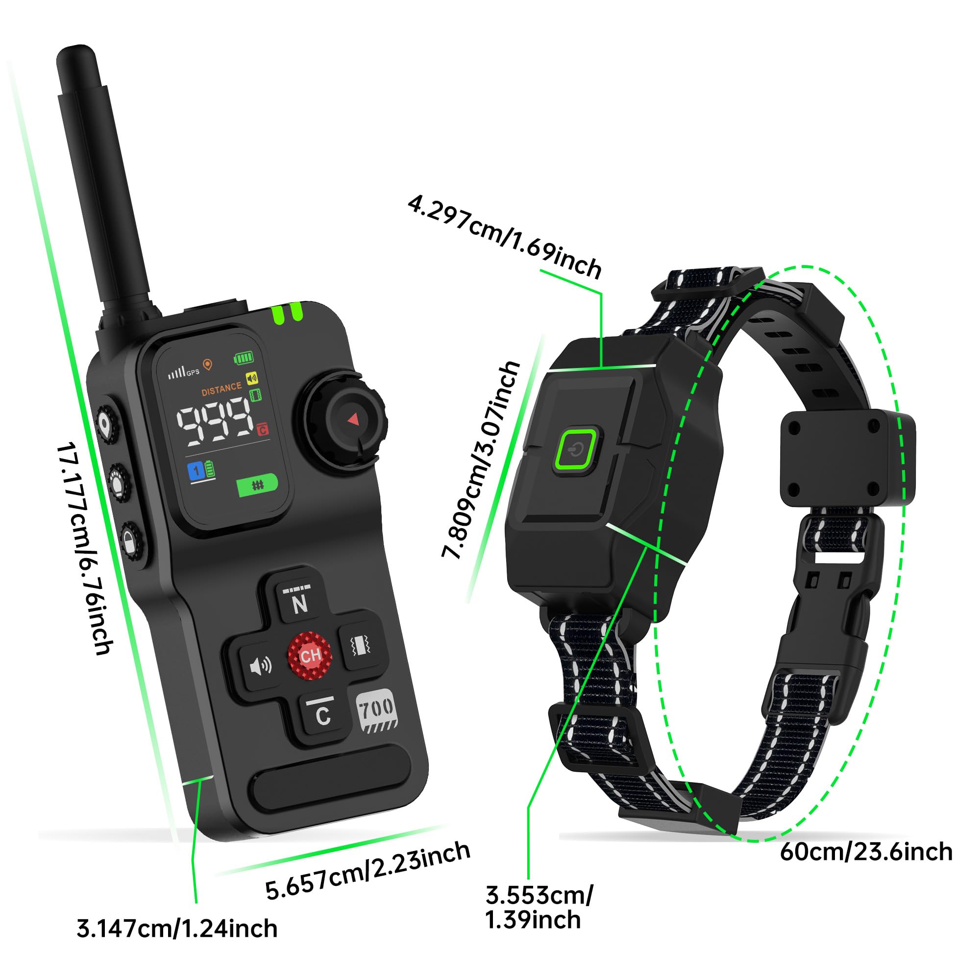 GPS Wireless Dog Fence with Remote Training Collar System