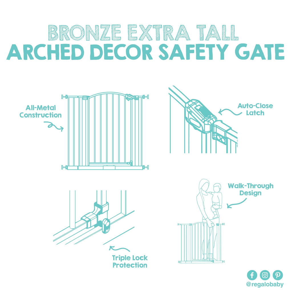 Extra Wide Walk Through Pet Safety Gate with Extension Kit