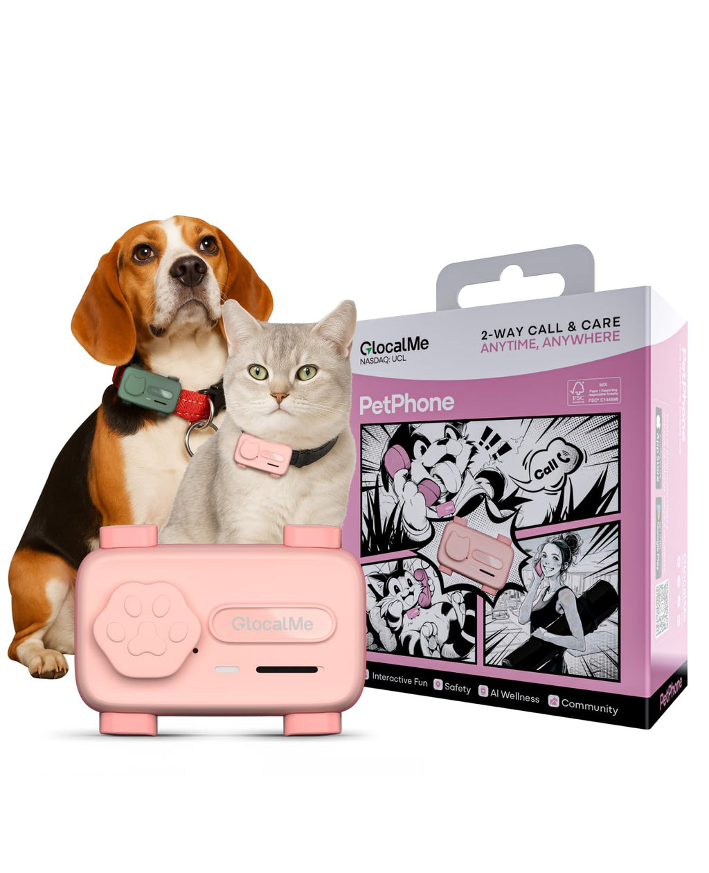 GlocalMe PetPhone GPS Tracker for Dog and Cat