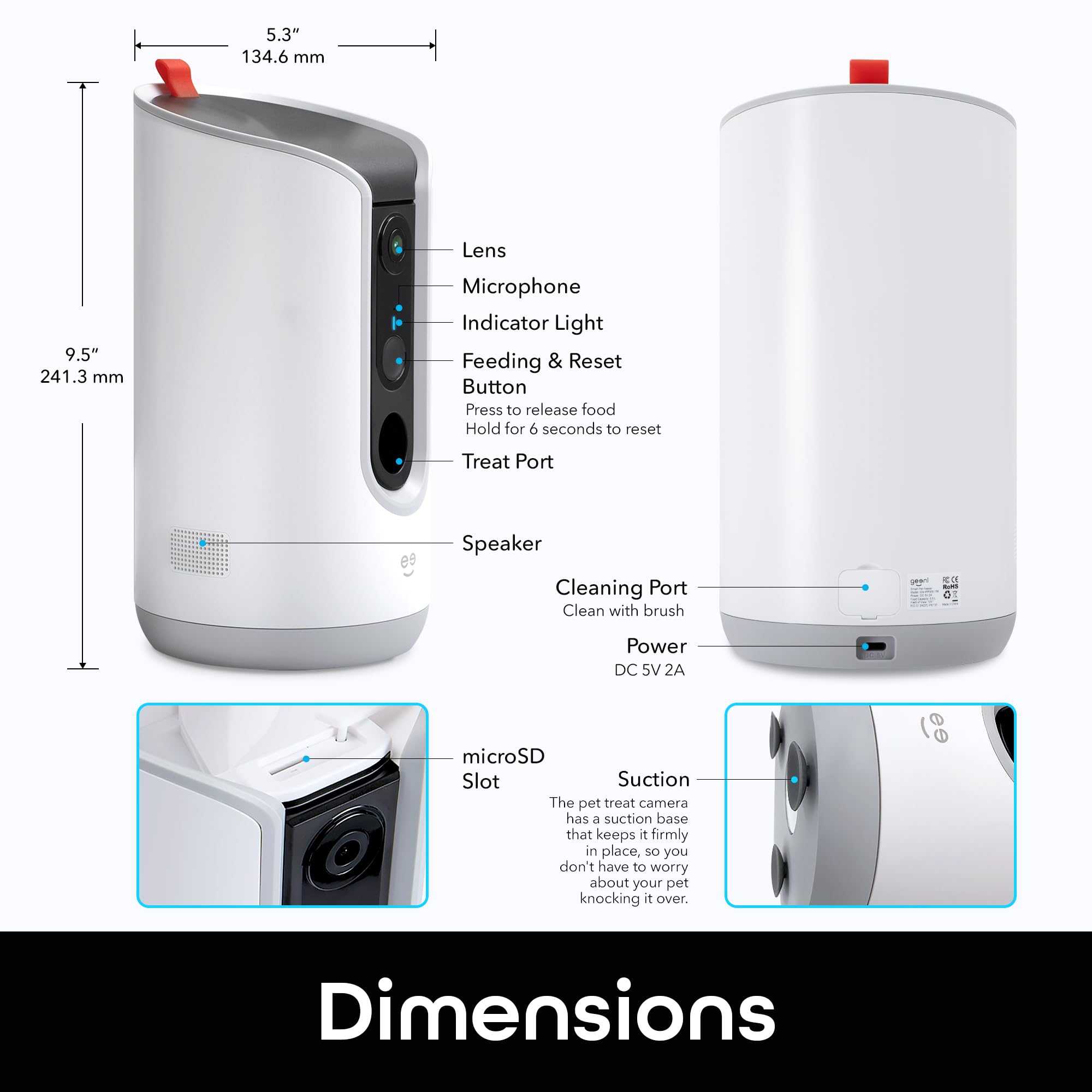 Geeni Pet Treat Dispenser with Camera