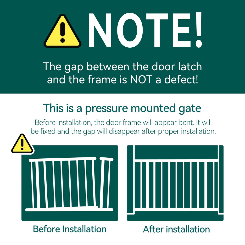 Auto Close Metal Pet Safety Gate with Small Cat Door