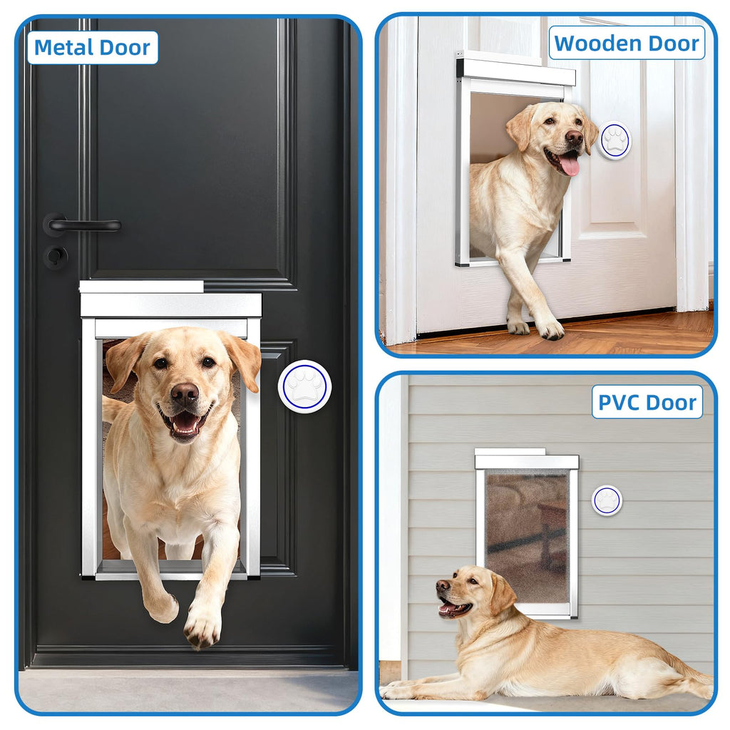 Electronic Smart Pet Door with Automatic Locking and Safety Sensors