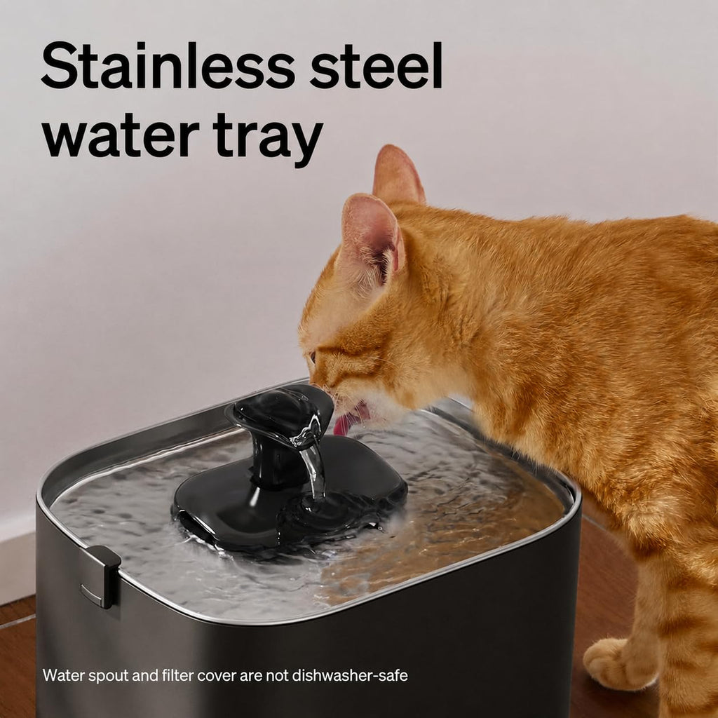 Smart Stainless Steel Pet Water Fountain with WiFi Monitoring